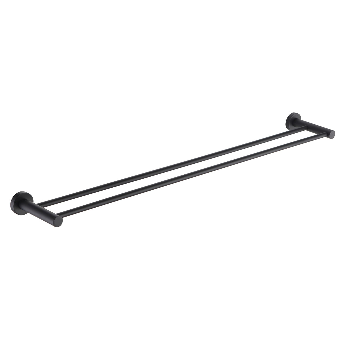SPIN Double Towel Rail Matte Black 750mm
