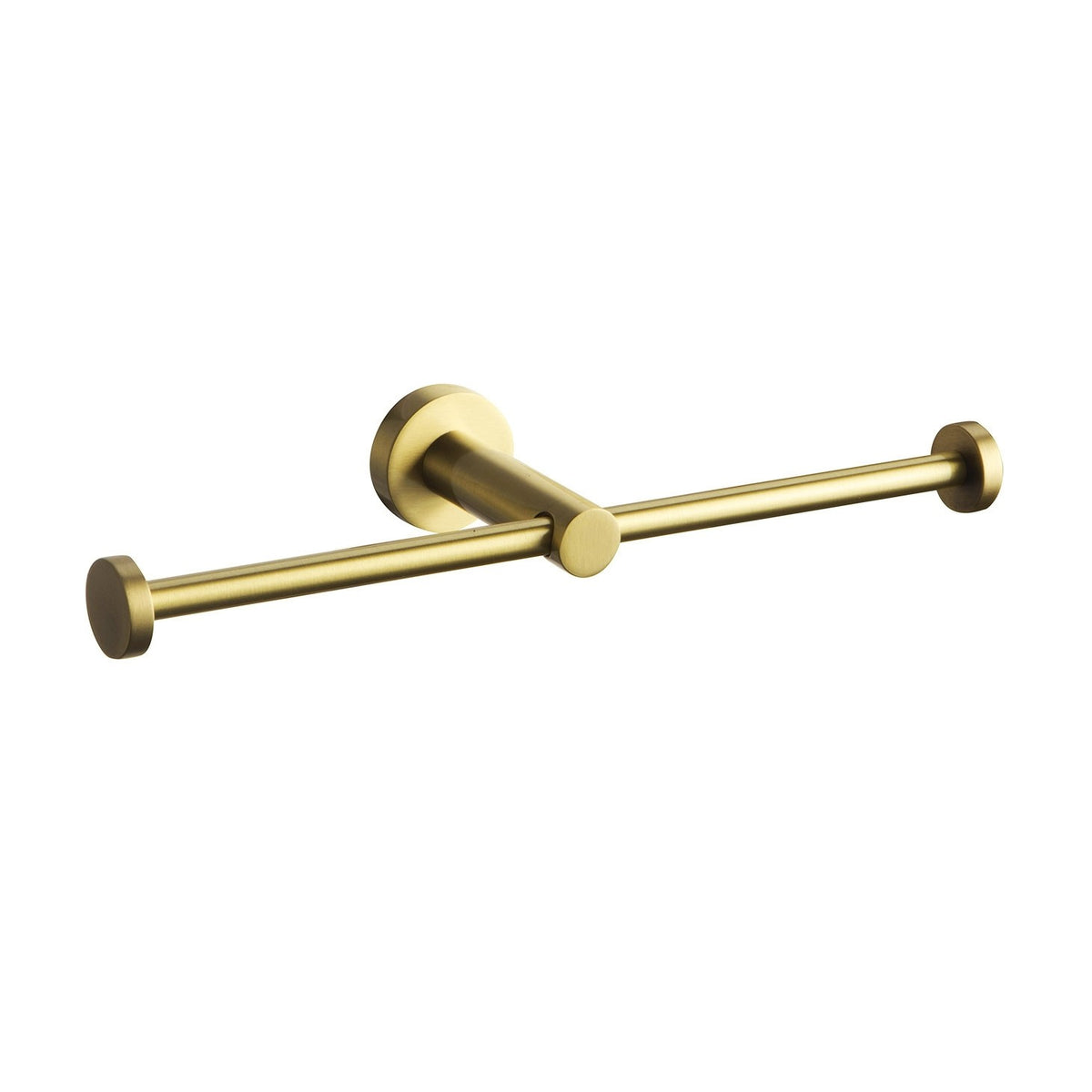 SPIN Double Toilet Roll Holder Brushed Brass