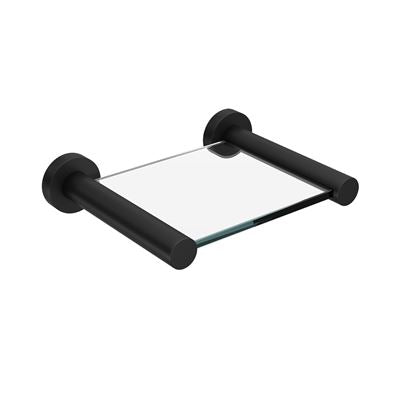 SPIN Glass Shelf Matte Black 150mm