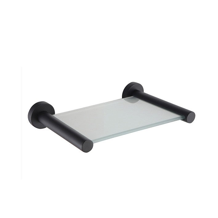 SPIN Glass Shelf Matte Black 150mm