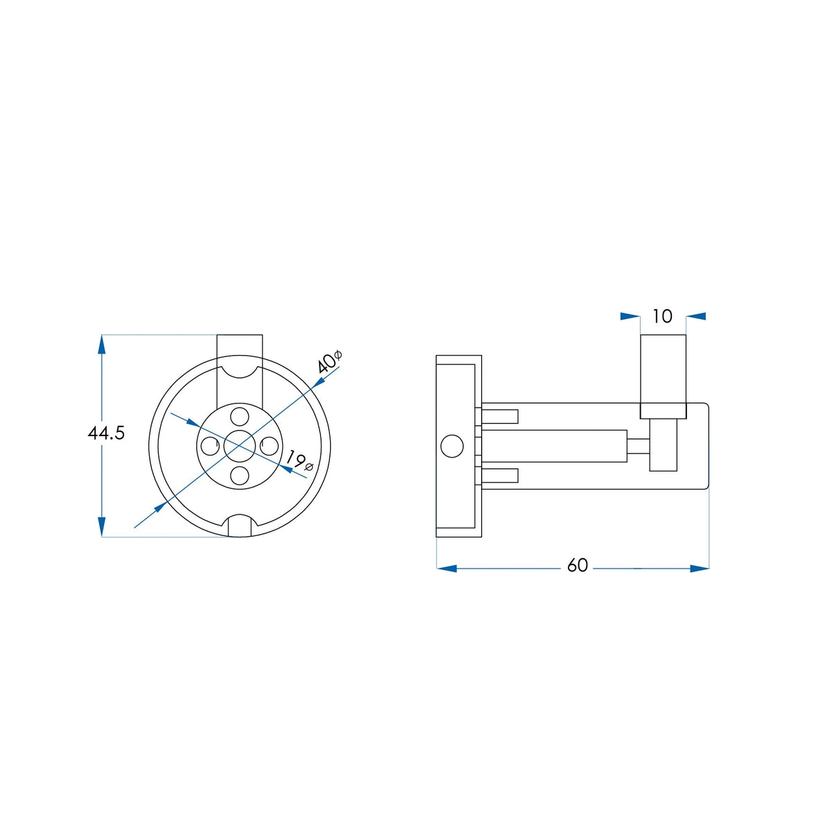SPIN Robe Hook Brushed Brass