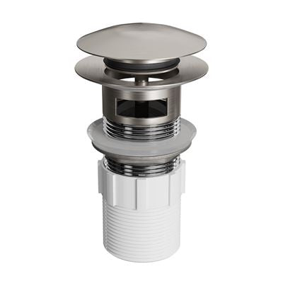 DOME POP UP Waste with Overflow Brushed Nickel 32x80mm