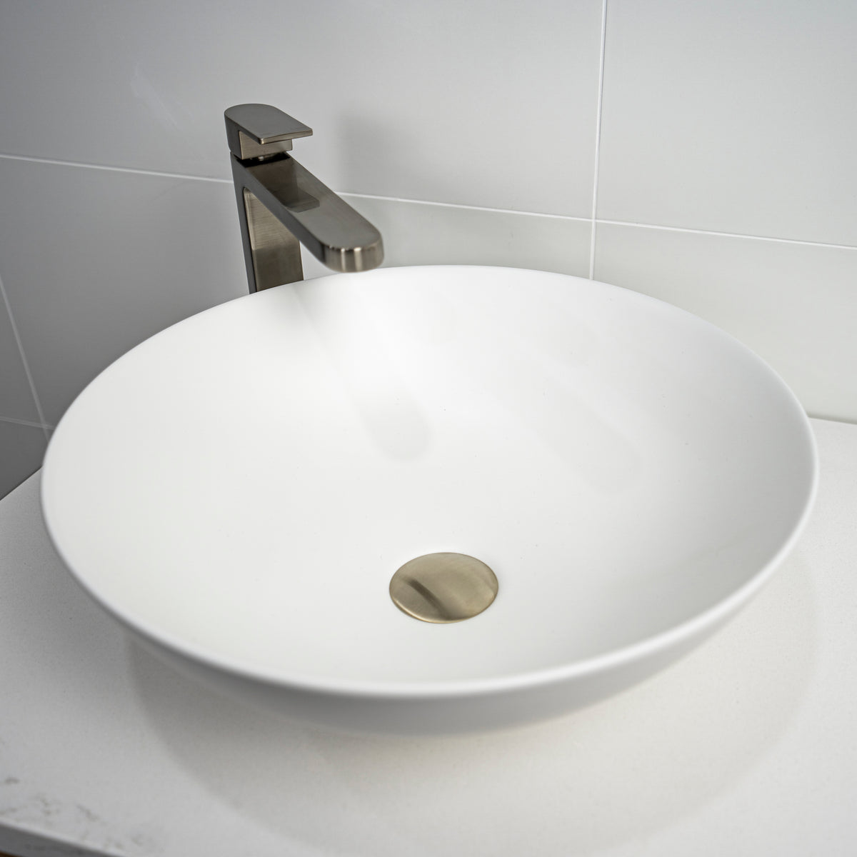 DOME POP UP Waste Without Overflow Brushed Nickel 32x80mm