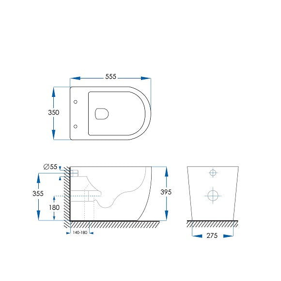 VISTA Rimless Floor Pan