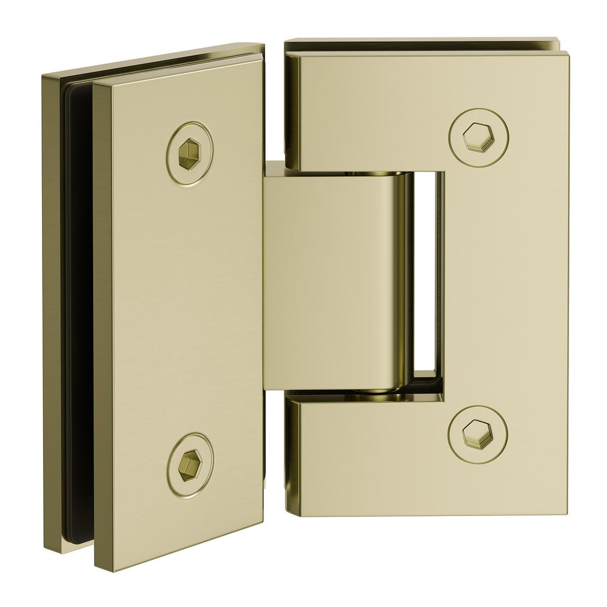 Frameless Shower Screen 1000X1000mm Brushed Champagne Gold