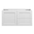 OLIVER Wall Hung Hamptons Vanity 900mm Matte White, front view
