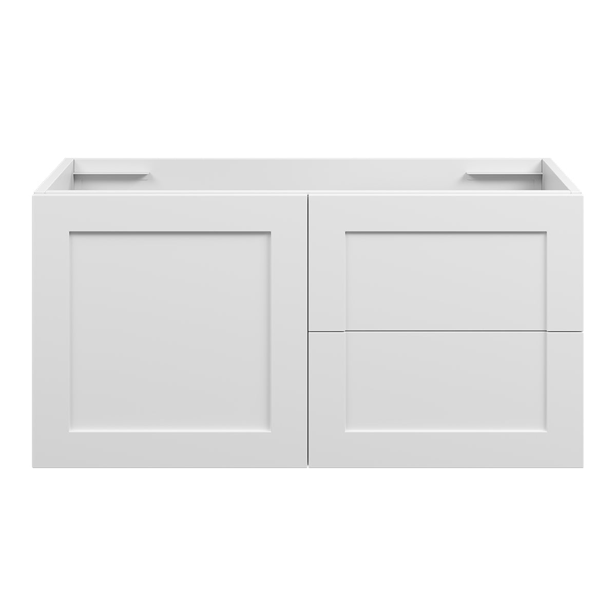 OLIVER Wall Hung Hamptons Vanity 900mm Matte White, front view