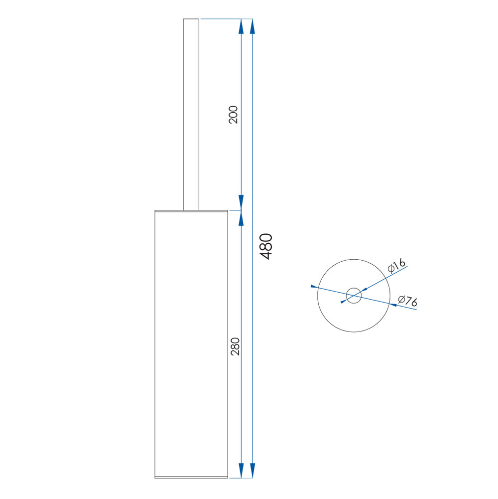 SPIN Toilet Brush Holder Gunmetal