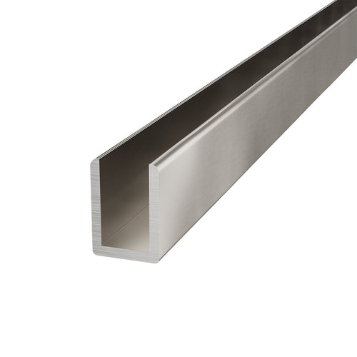 Aluminium U-Channel Brushed Nickel 2100mm
