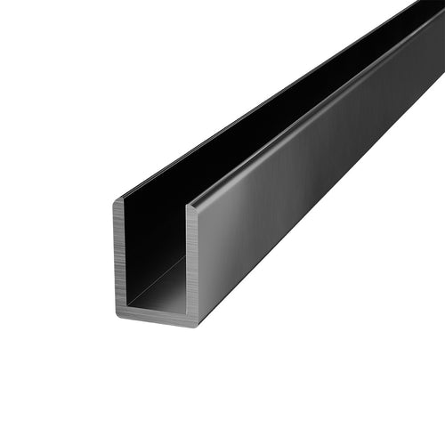 Aluminium U-Channel Gunmetal 2100mm