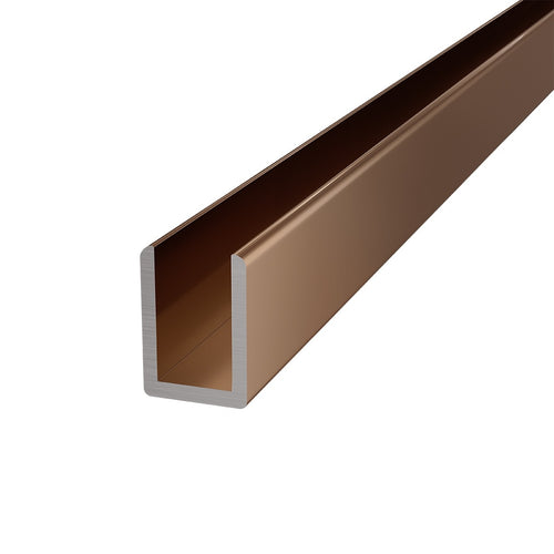 Aluminium U-Channel Titanium Bronze 2100mm