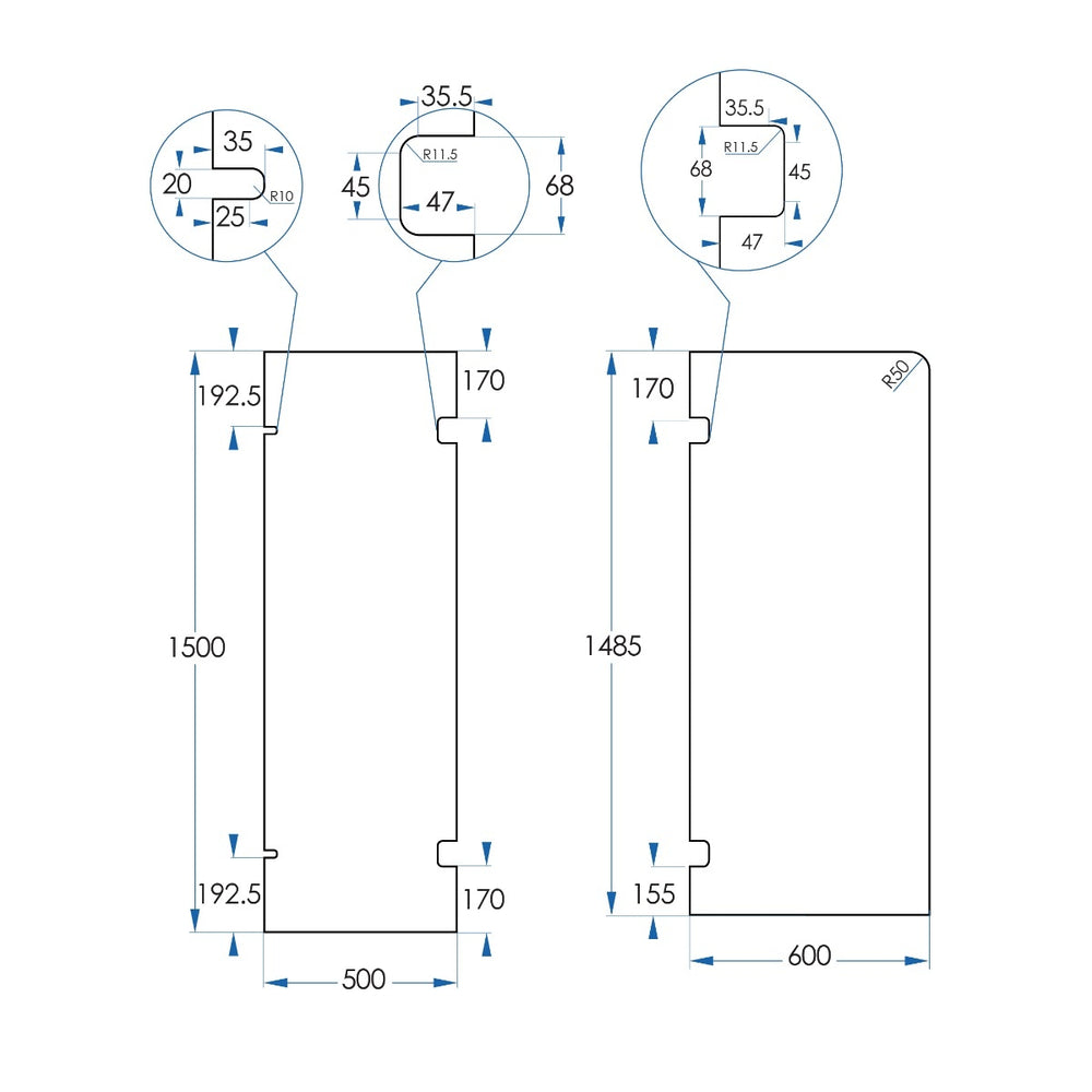 Bath Screen Kit – Fixed & Swing Double Panel 8mm Glass Swing Pivot Titanium Bronze