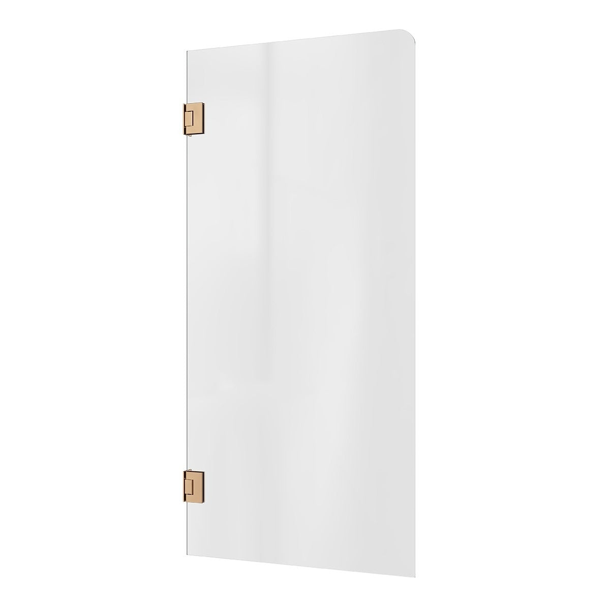 Bath Screen Kit - Single Panel 8mm Glass with Swing Pivot Titanium Bronze