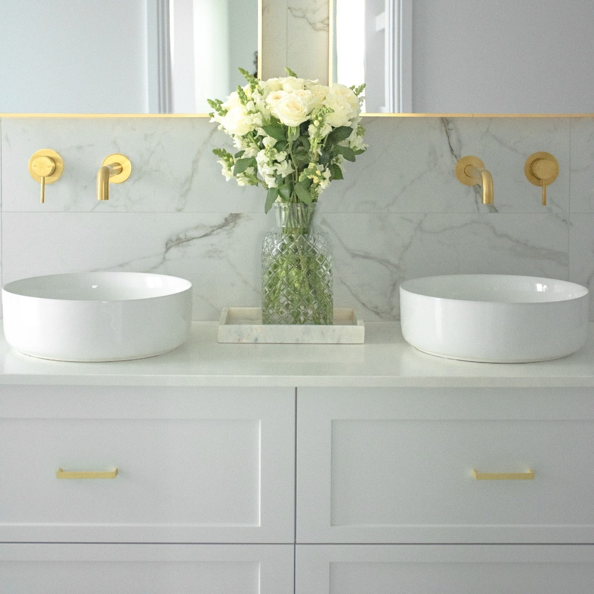 BOSTON Floor Mount Vanity 750mm Matte White