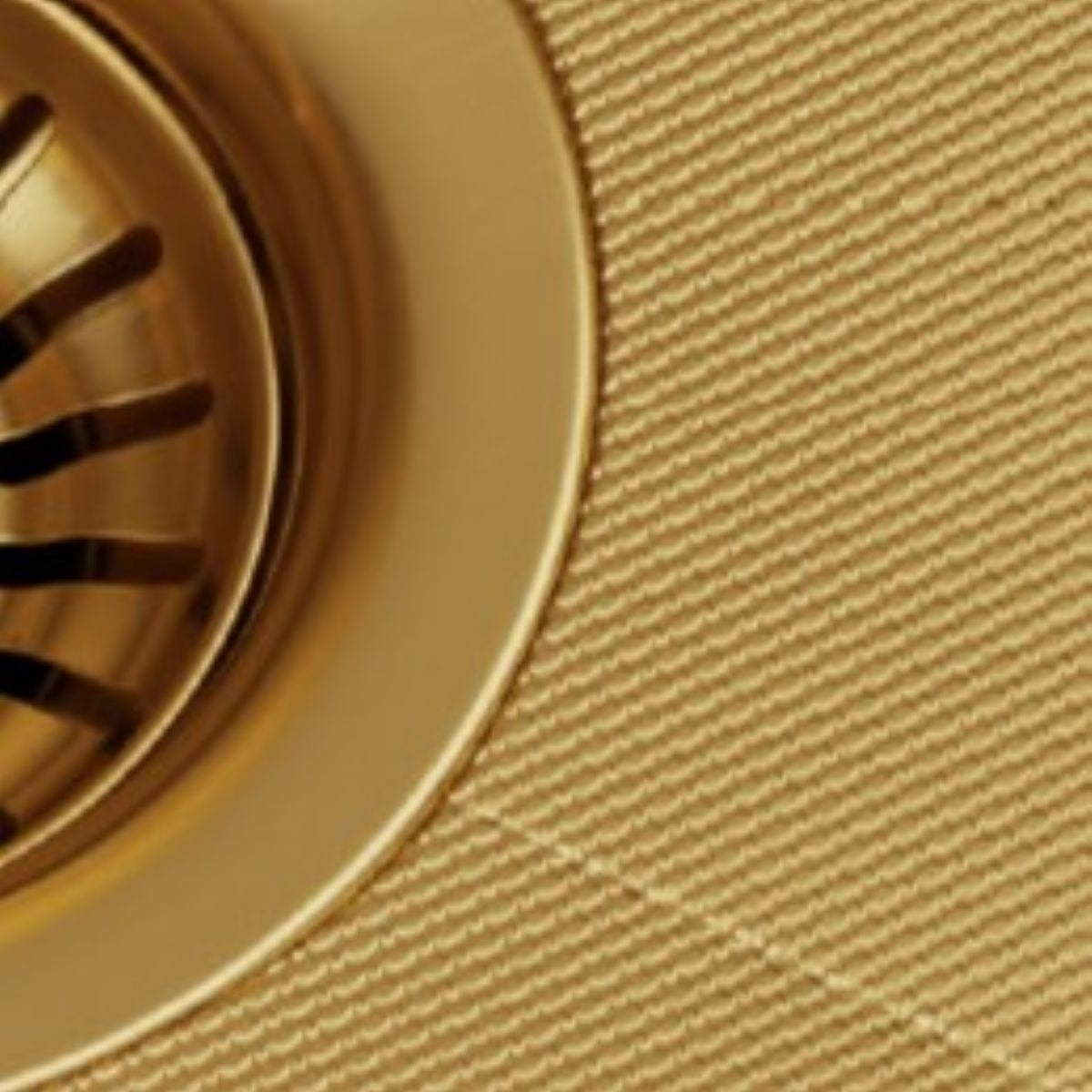 BURAZZO Inset / Undermount Embossed Single Bowl Sink 650mm Brushed Brass