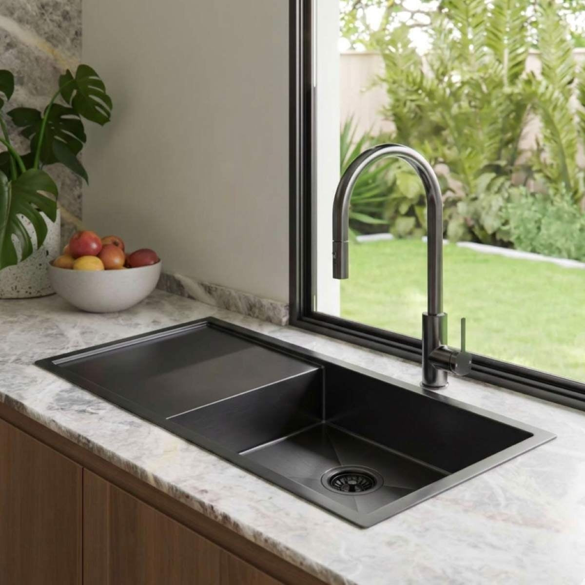 SYMMETRY Pullout Sink Mixer Gunmetal