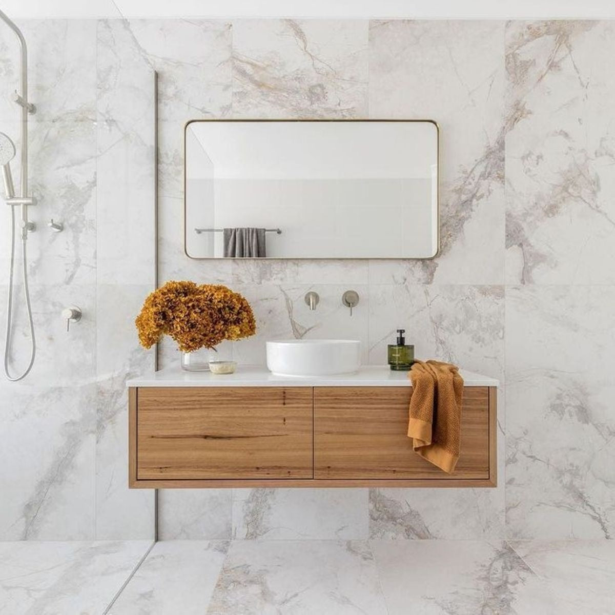 EDEN Rectangle Mirror w/ Brushed Nickel 45mm Frame 600x900mm
