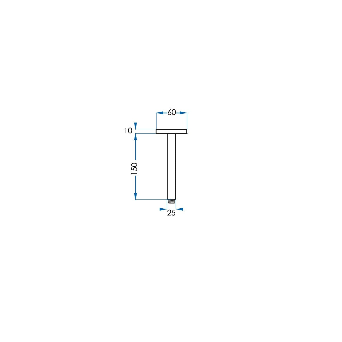 SPIN Ceiling Dropper Titanium Bronze 150mm