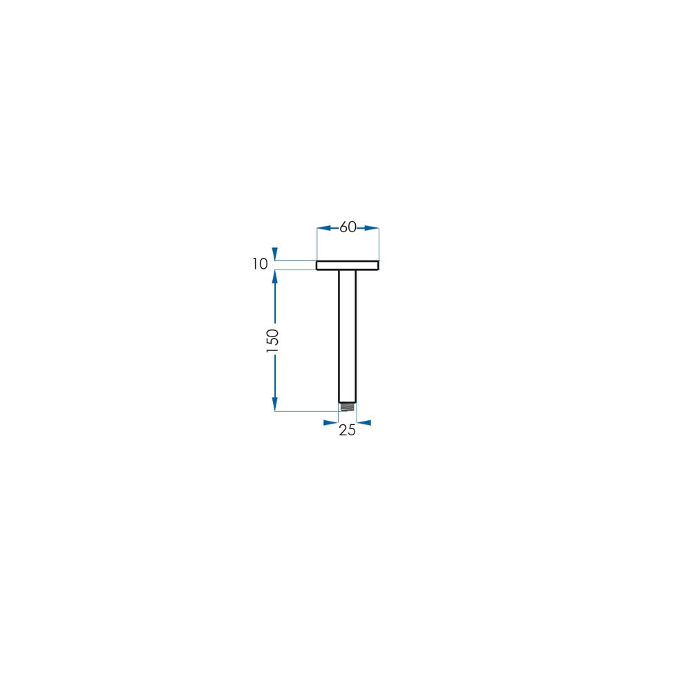 SPIN Ceiling Dropper Champagne Gold 150mm