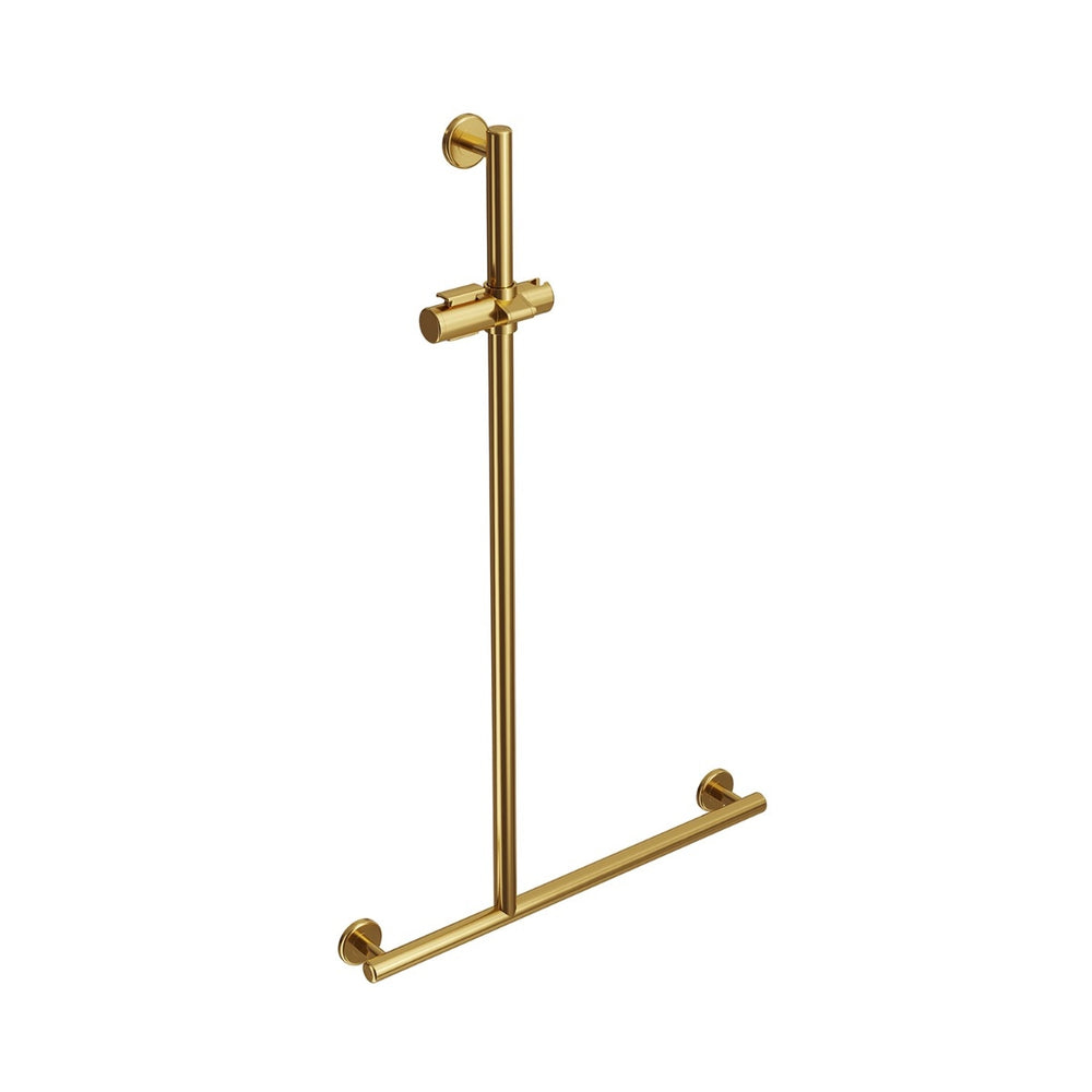 CARE ACCESS Shower Grab Rail LHS 1100x650mm Brushed Brass
