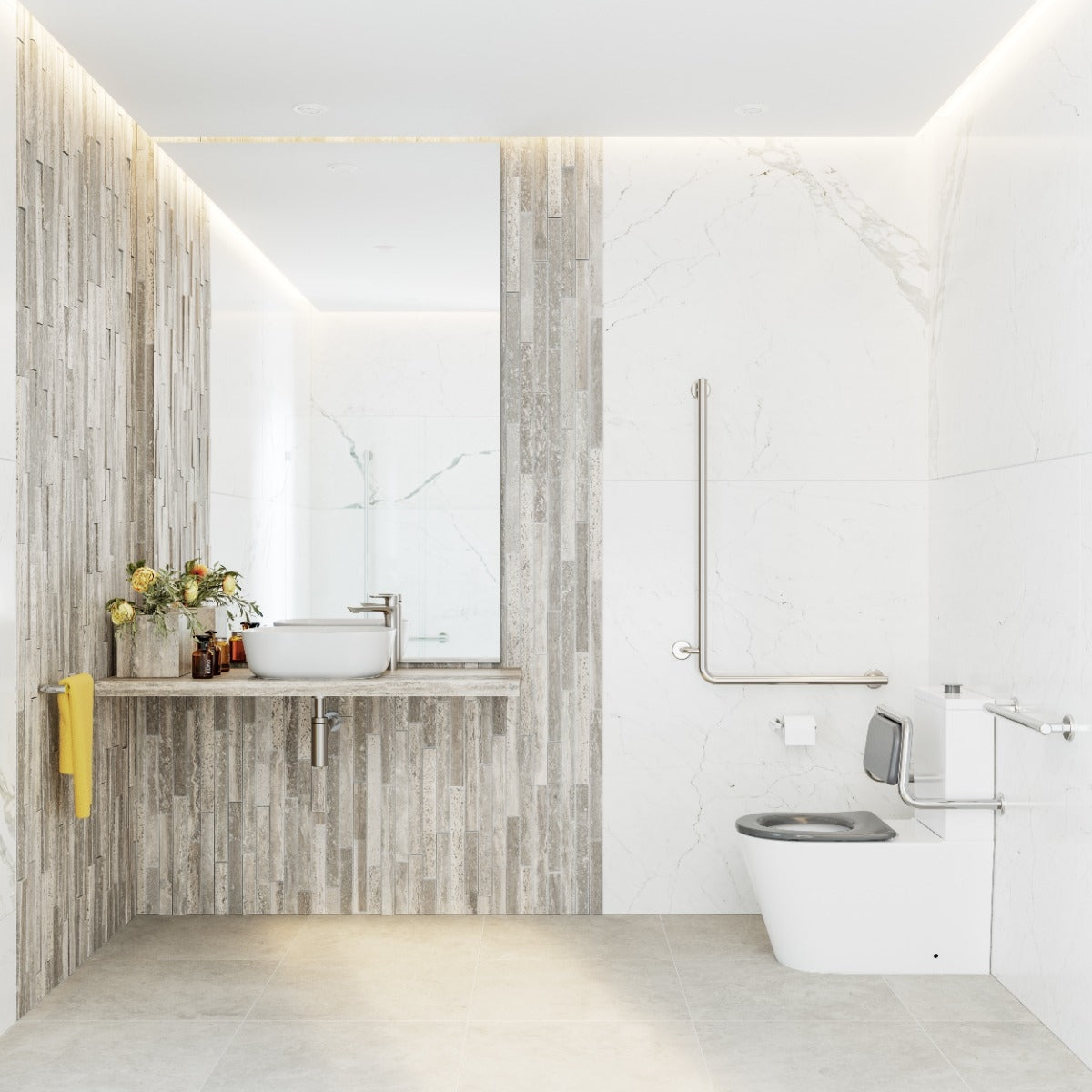 CARE ACCESS Rimless Wall Faced Toilet Suite
