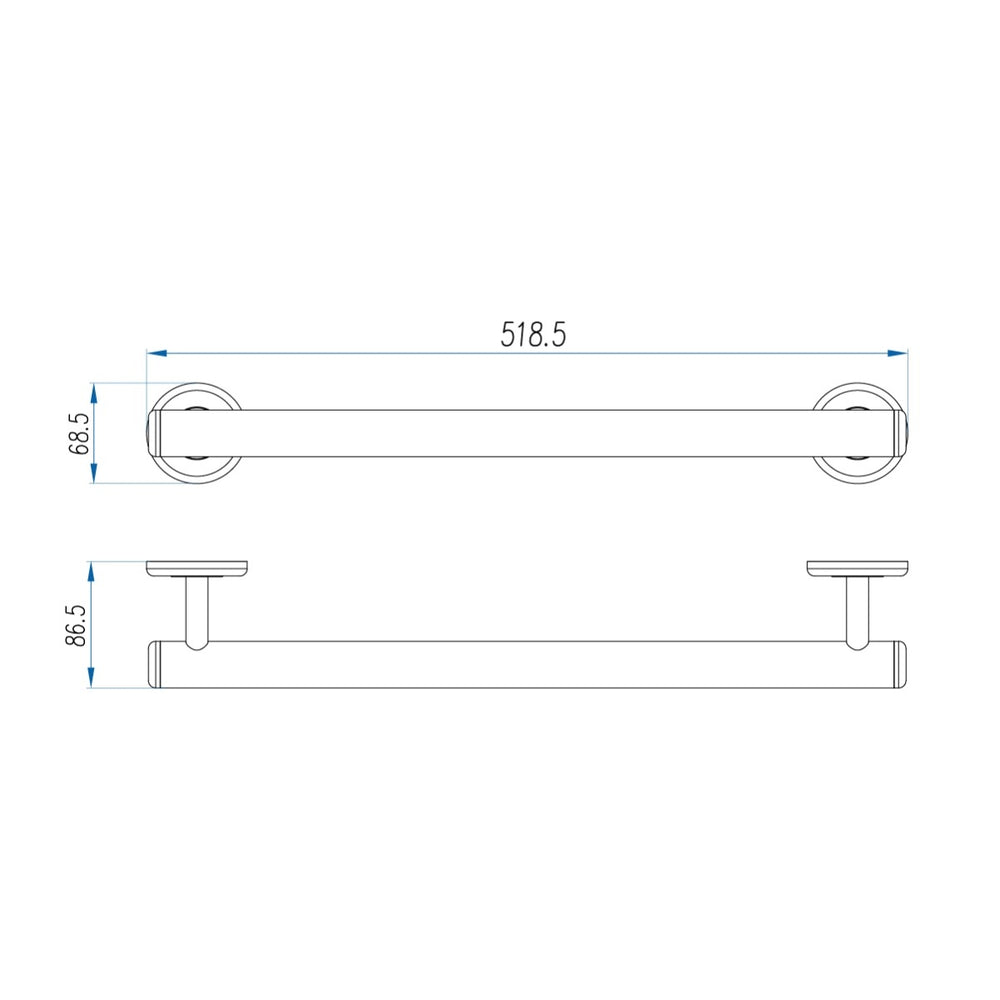 CARE ACCESS Grab Bar 450mm Brushed Brass