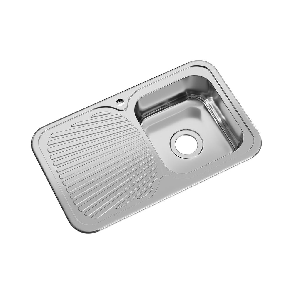 LAVA Single Bowl Sink (RHS) with Drainer Chrome
