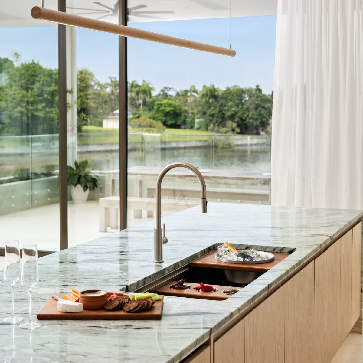 CUCINA Ultima Undermount Workstation Sink Package 1200mm Satin