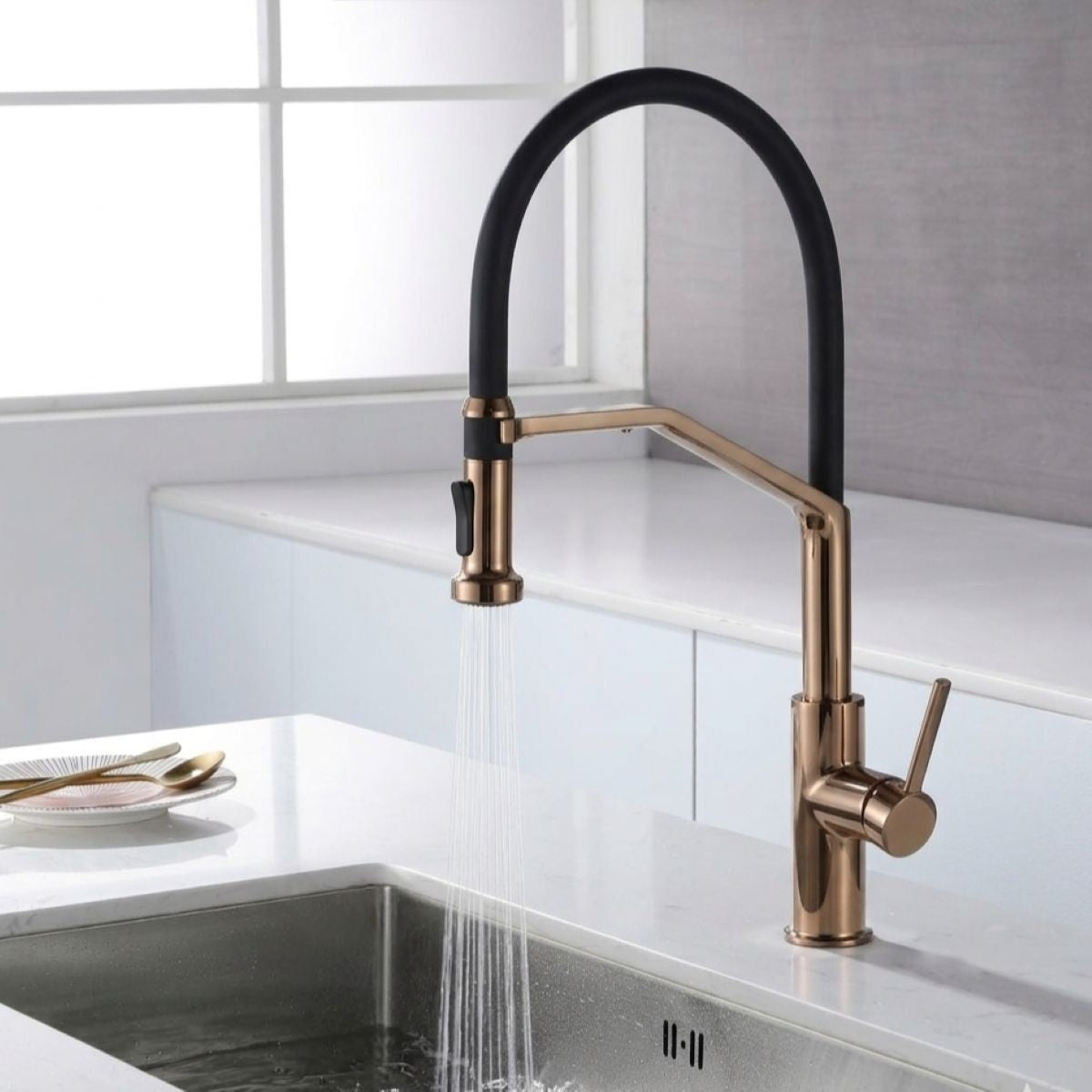 DUOFLOW Kitchen Mixer with Filtered Water Function Titanium Bronze