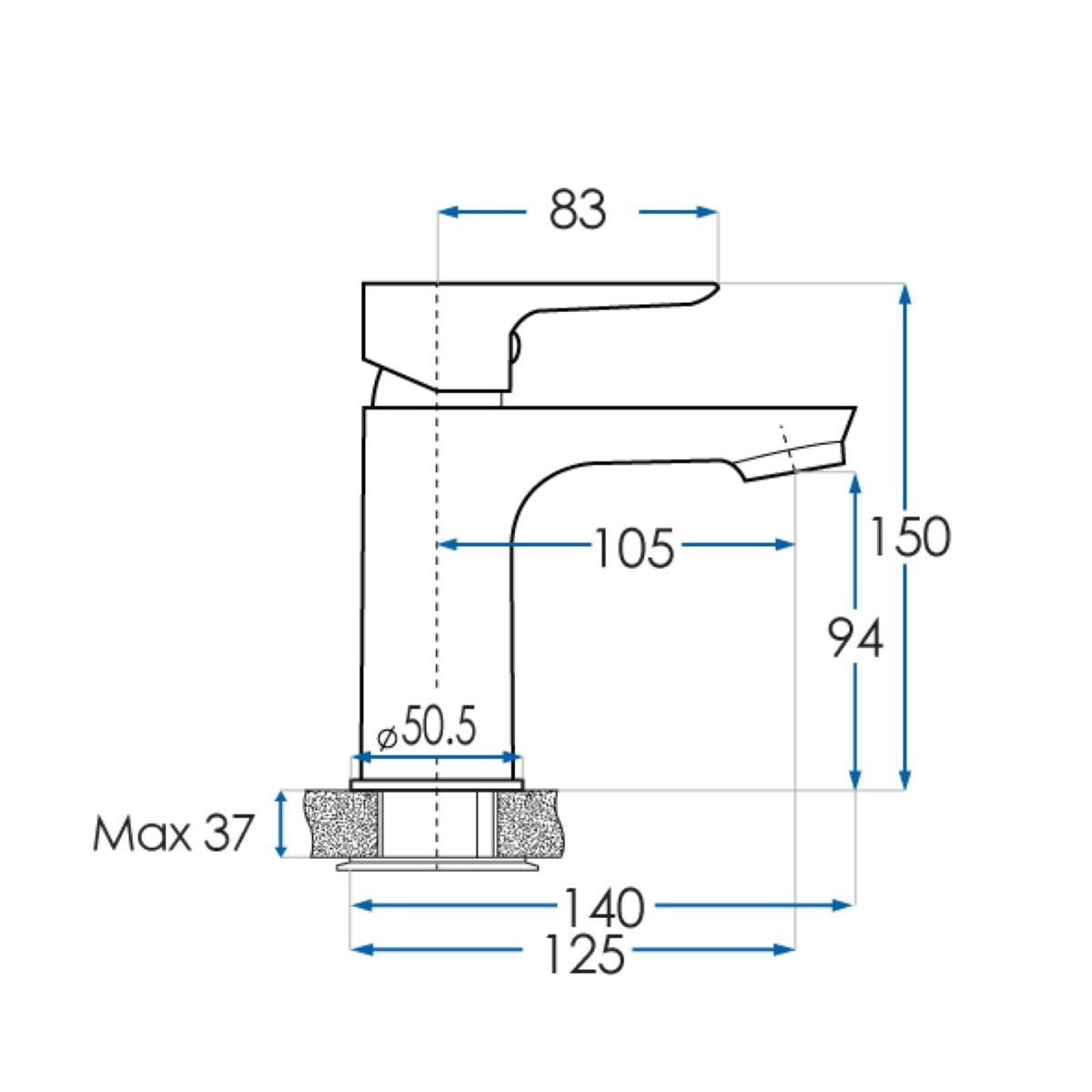 EDEN Basin Mixer Lead Free Titanium Bronze