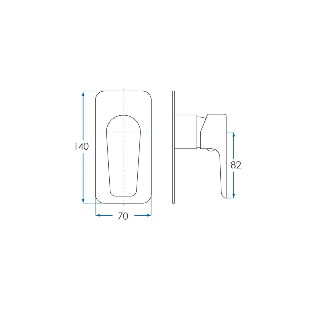 EDEN In Wall Mixer Set Chrome
