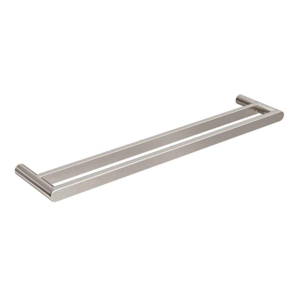 EDEN Double Towel Rail Brushed Nickel 600mm