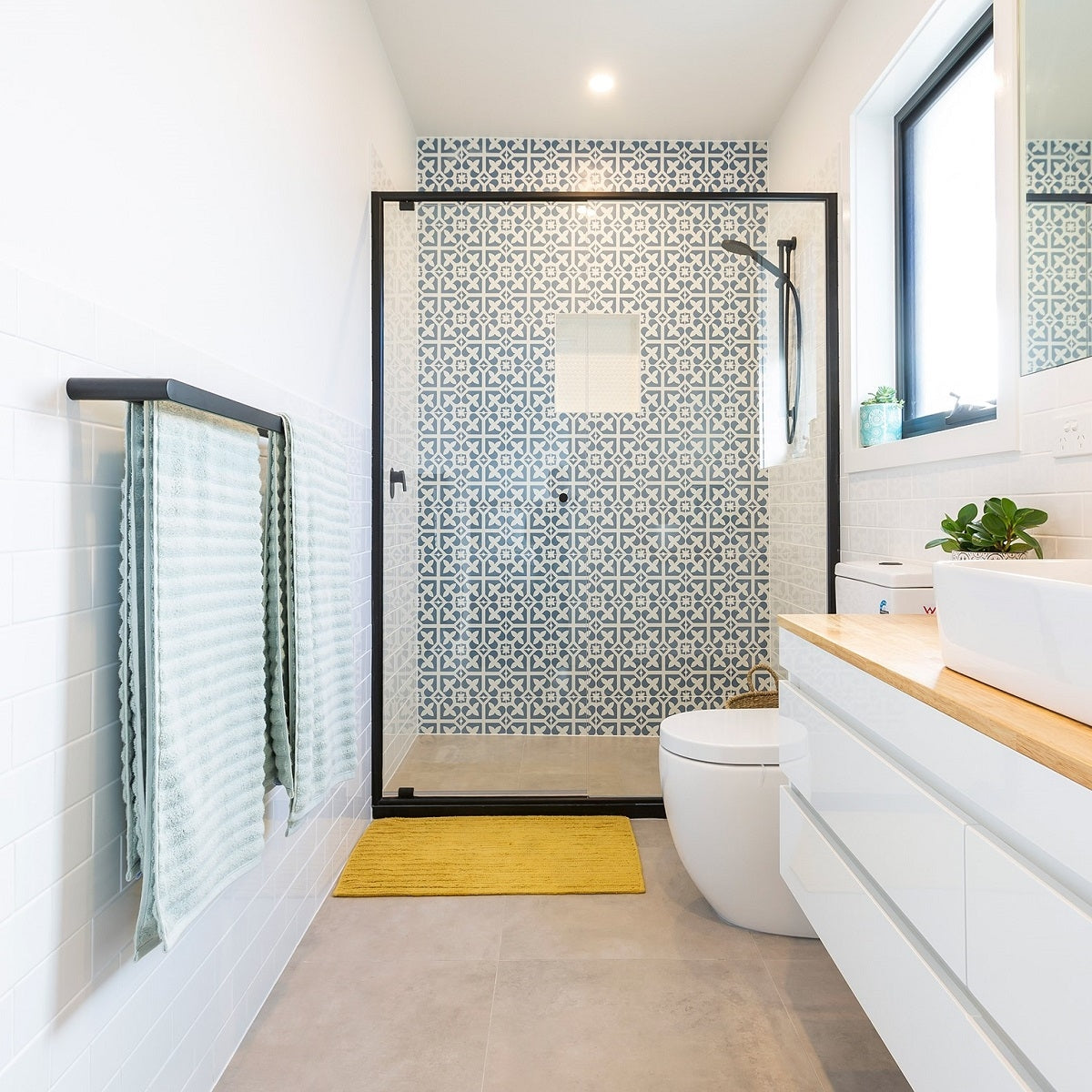 EDEN Nero Double Towel Rail Matte Black 800mm