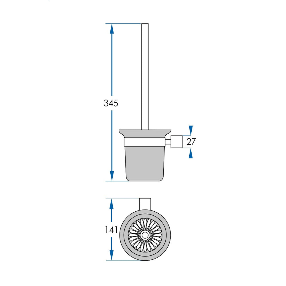 EDEN Toilet Brush Holder Titanium Bronze
