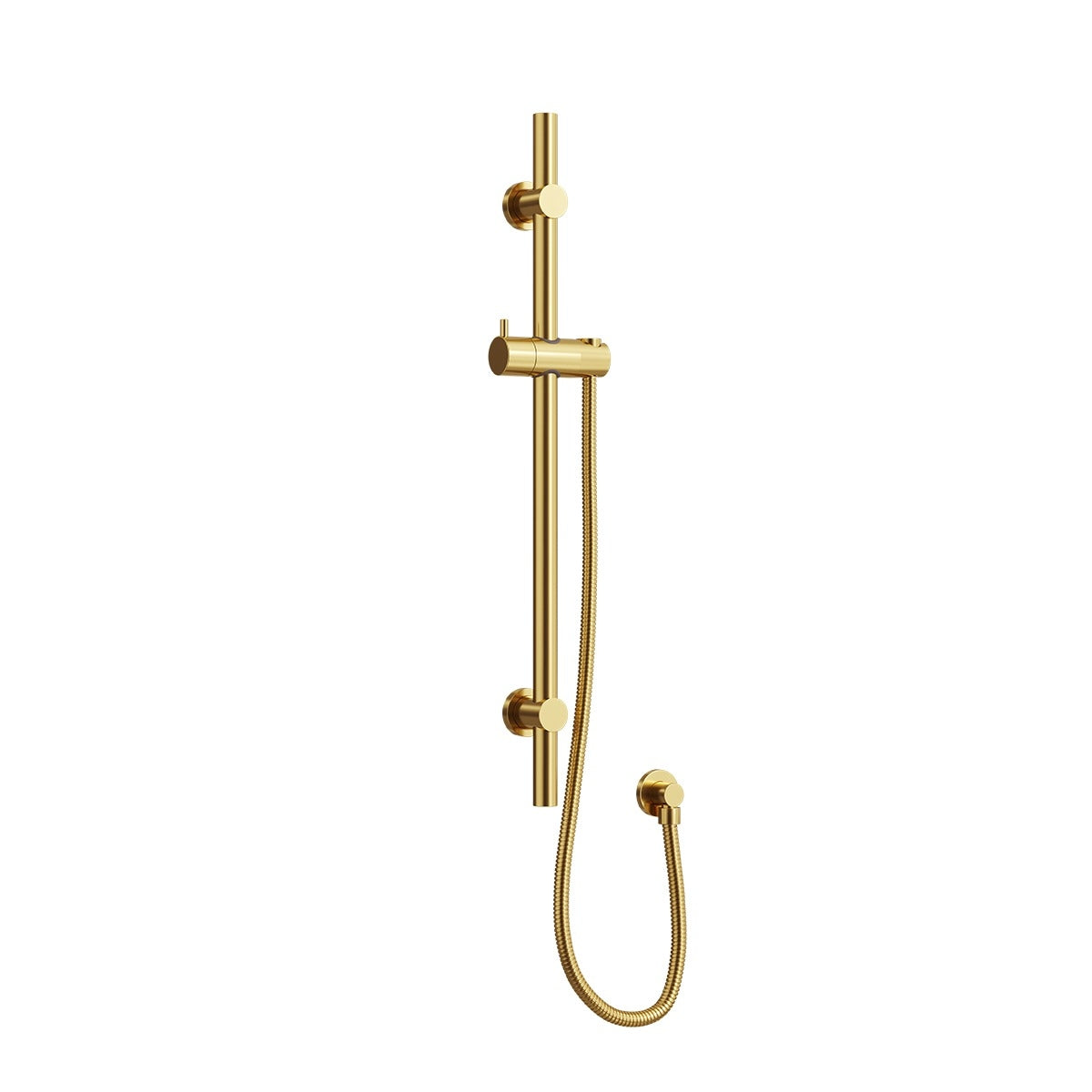 ELEMENTS Single Shower Rail with External Water Inlet Brushed Brass