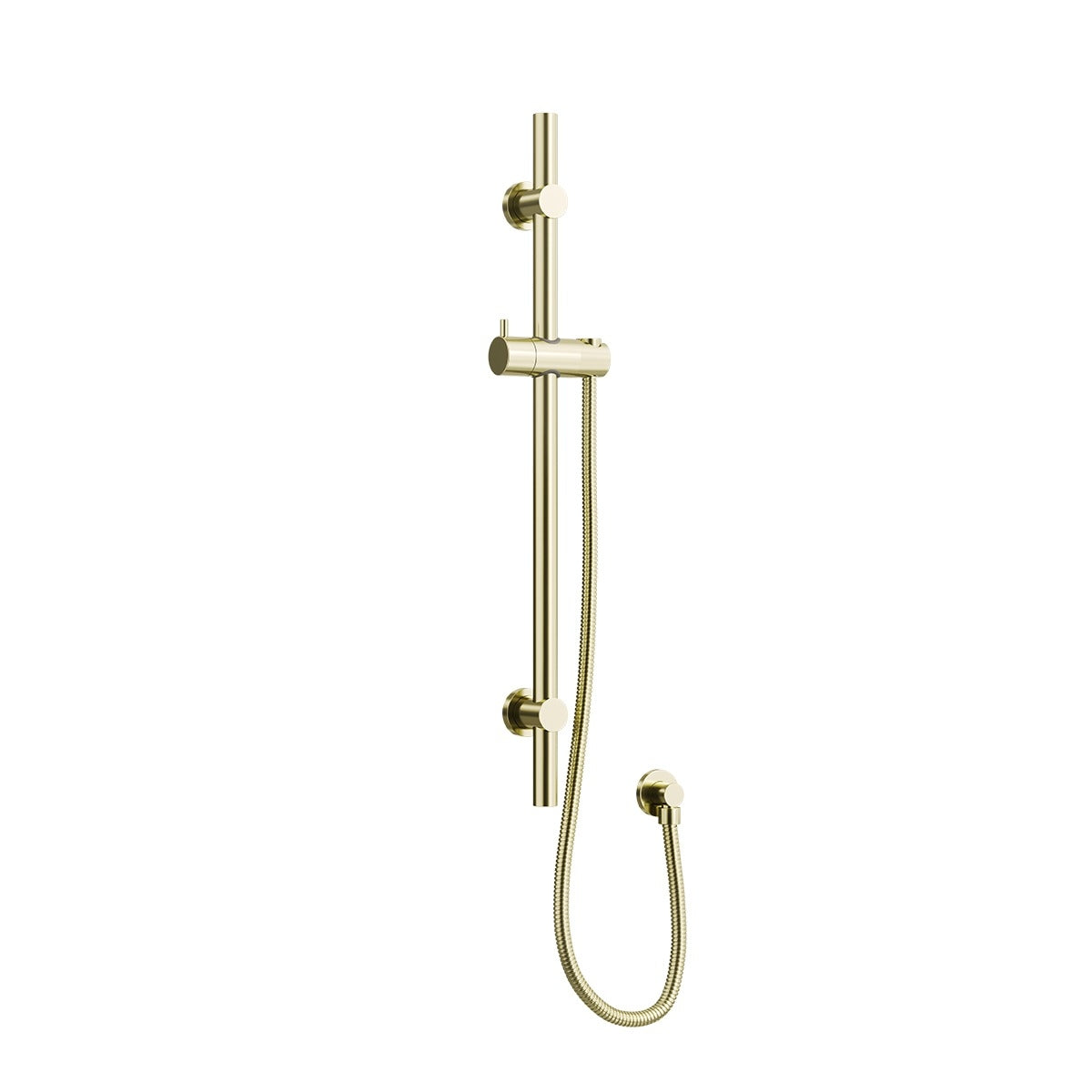 ELEMENTS Single Shower Rail with External Water Inlet Brushed Champagne Gold