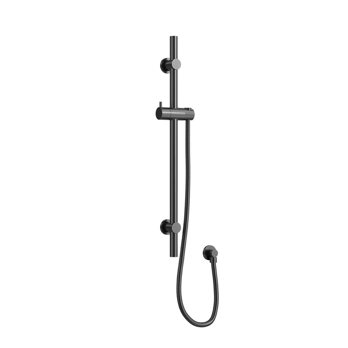 ELEMENTS Single Shower Rail with External Water Inlet Gunmetal