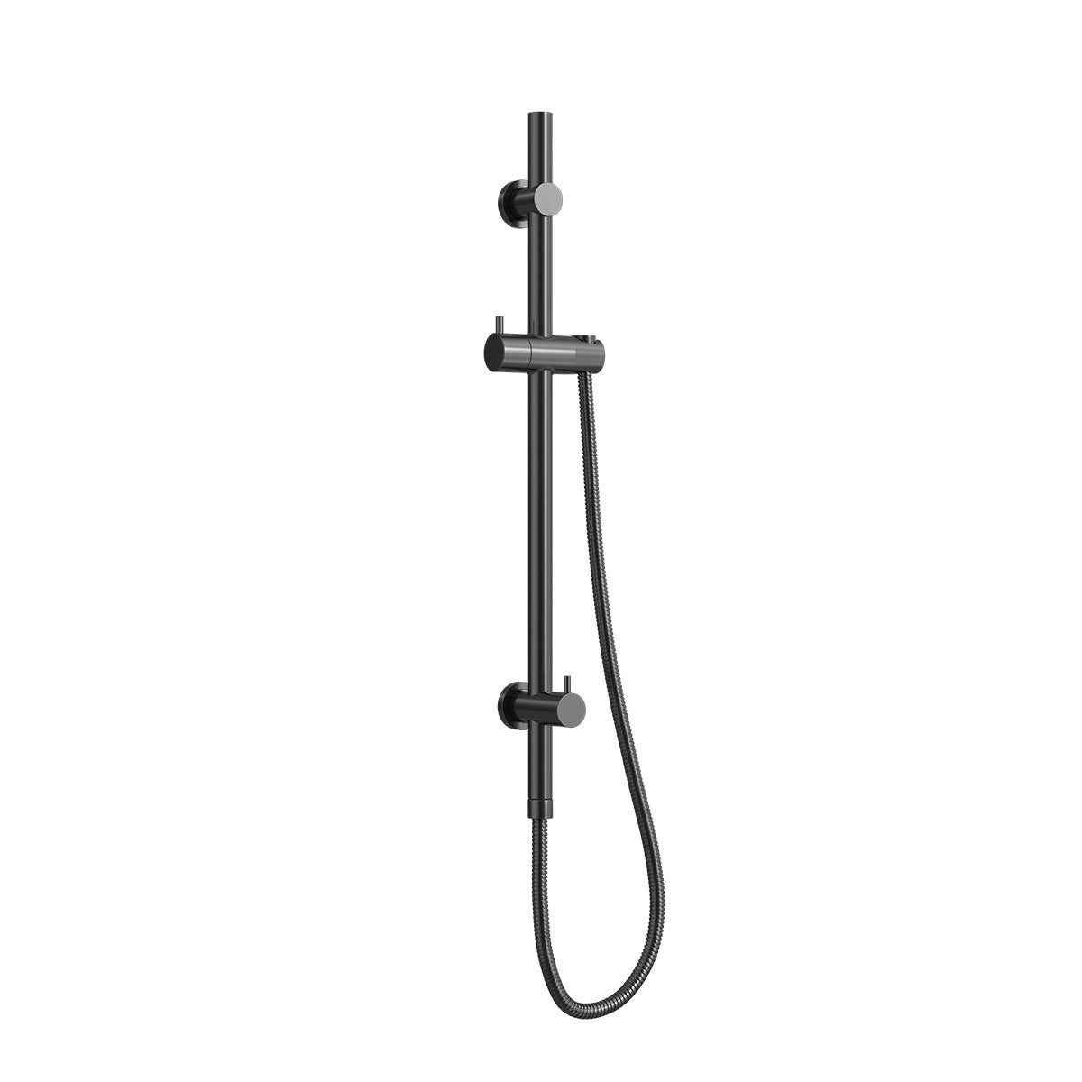 ELEMENTS Universal Water Inlet Shower Rail with Diverter Gunmetal