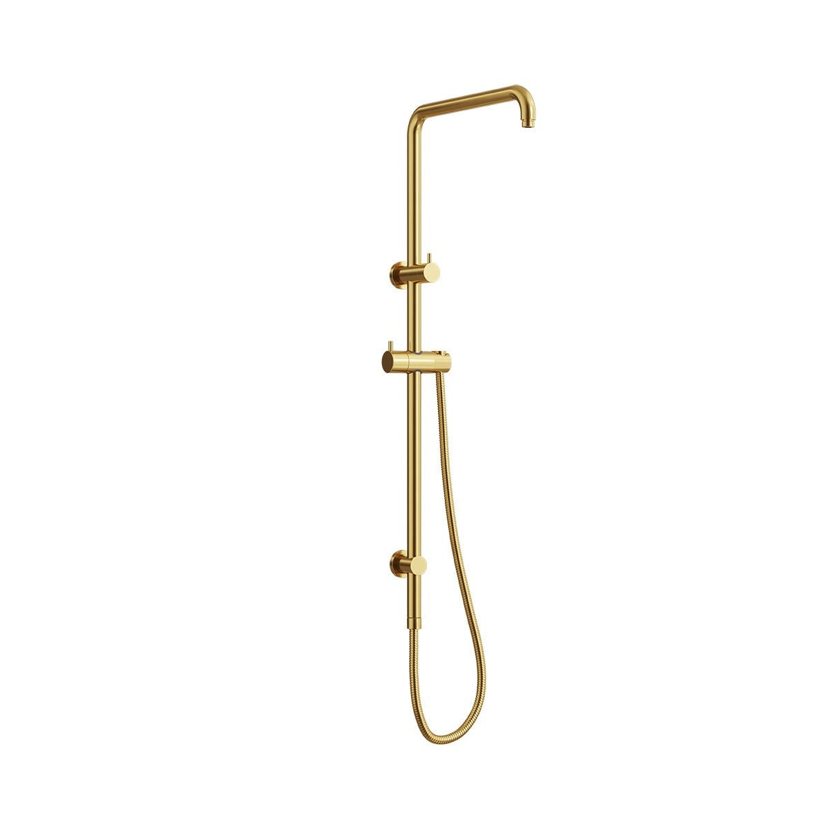 ELEMENTS Square Shower Rail with Universal Water Inlet Brushed Brass