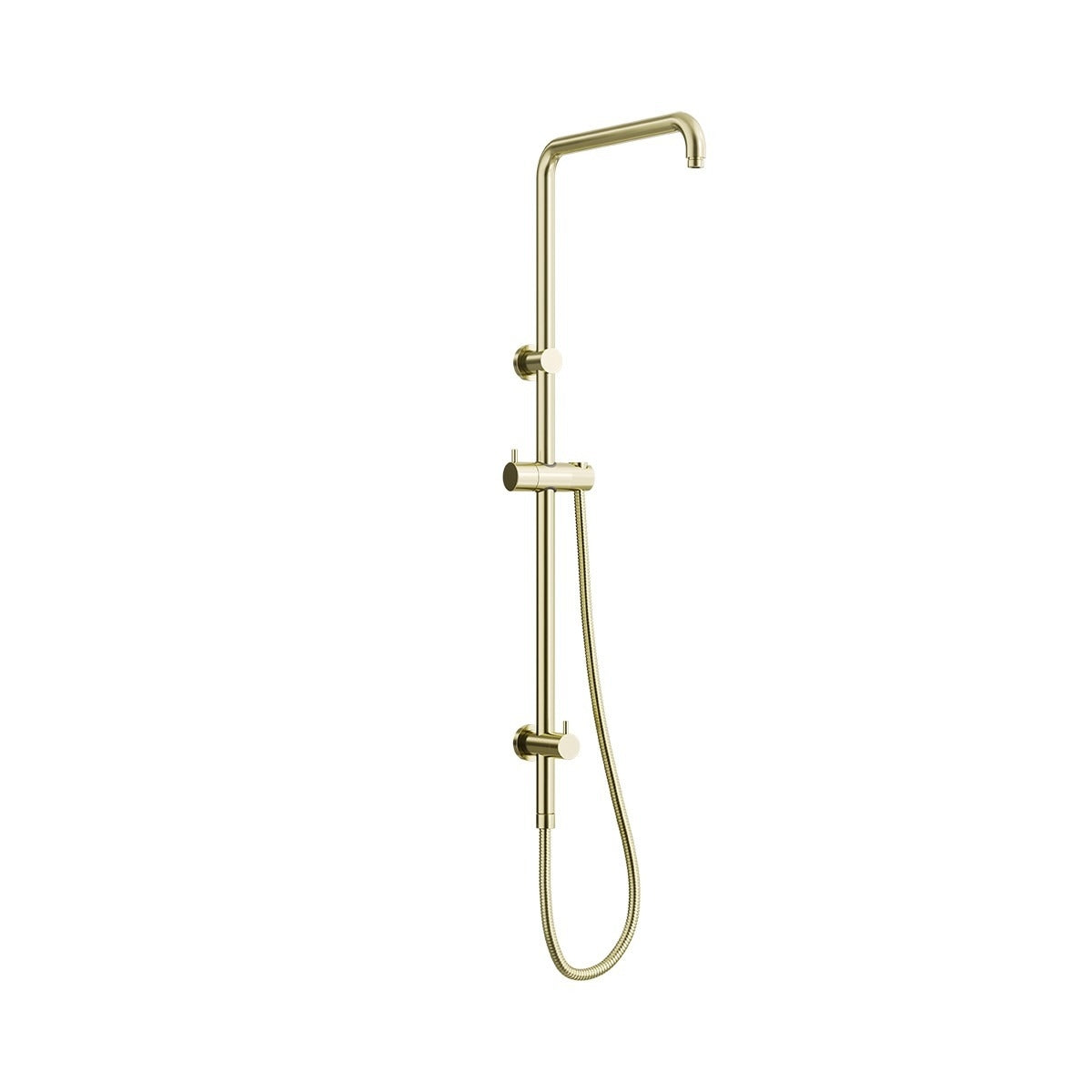 ELEMENTS Square Shower Rail with Universal Water Inlet Brushed Champagne Gold