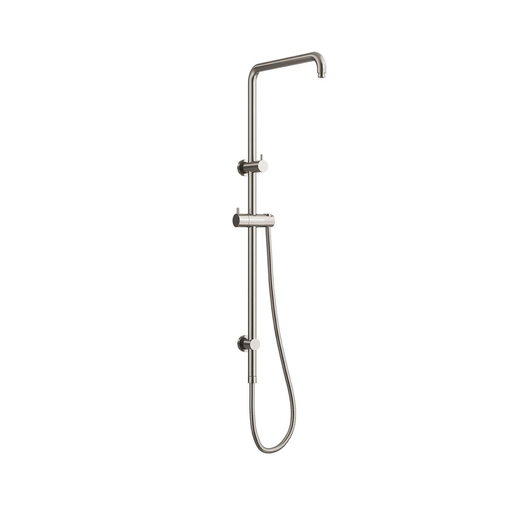 ELEMENTS Square Shower Rail with Universal Water Inlet Brushed Nickel