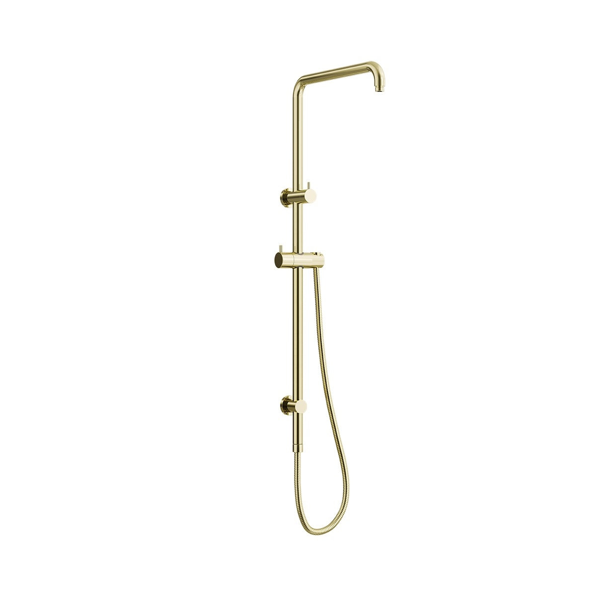 ELEMENTS Square Shower Rail with Universal Water Inlet Champagne Gold