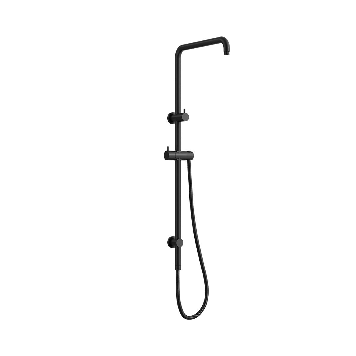 ELEMENTS Square Shower Rail with Universal Water Inlet Matte Black