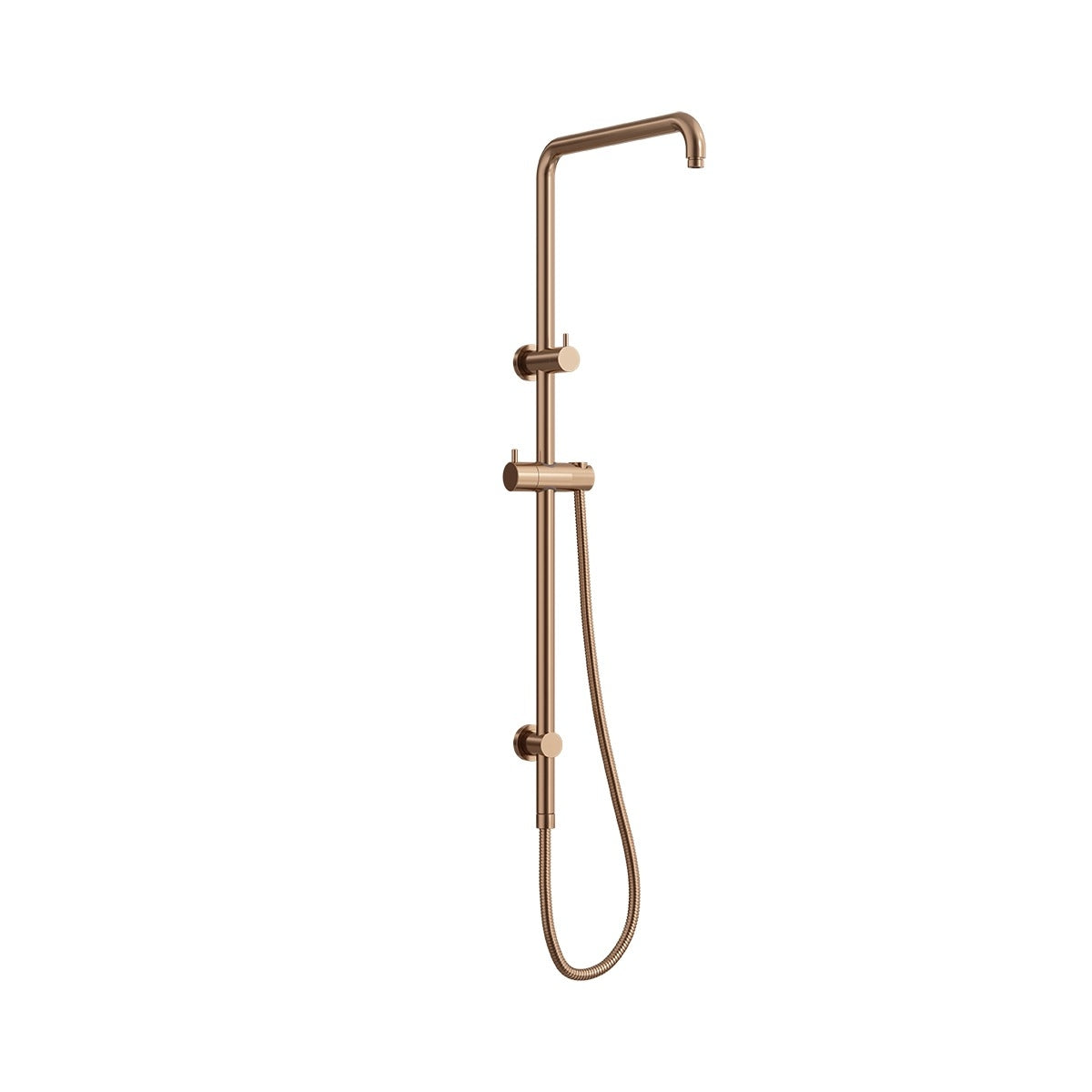 ELEMENTS Square Shower Rail with Universal Water Inlet Titanium Bronze