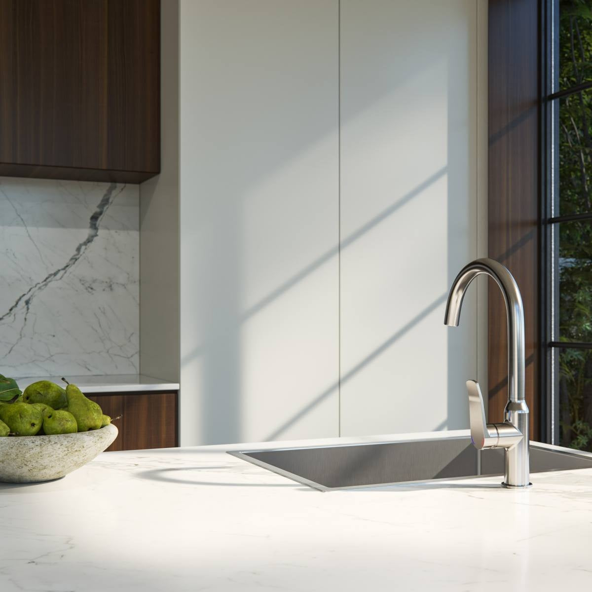 FLOW Gooseneck Sink Mixer Chrome