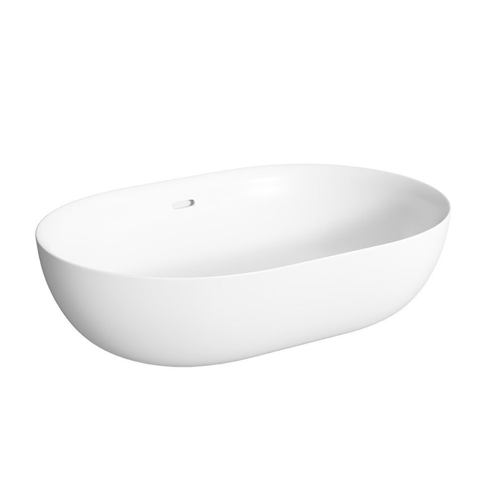 OMEGA Bench Mount Basin with Overflow Matte White