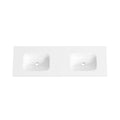 FLOW Solid Surface Vanity Top, w/ Two Integrated Basins and Overflow 1500mm Matte White