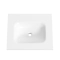 FLOW Solid Surface Vanity Top, w/ Integrated and Overflow Basin 600mm Matte White