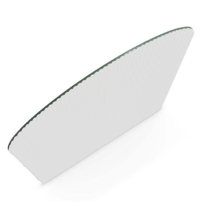 Frameless Arch Fluted Glass Panel 900x2200x10mm