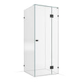 Frameless Shower Screen 850X850X2000mm - 250mm Hinge Panel Gunmetal